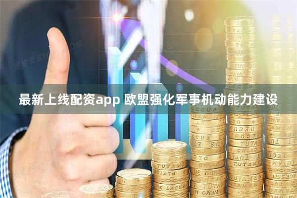 最新上线配资app 欧盟强化军事机动能力建设