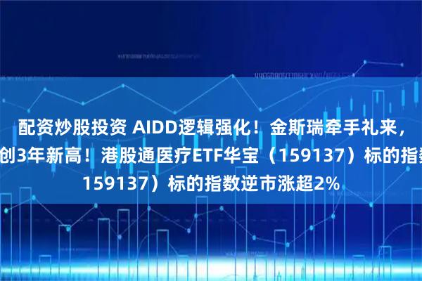 配资炒股投资 AIDD逻辑强化！金斯瑞牵手礼来，股价狂飙15%创3年新高！港股通医疗ETF华宝（159137）标的指数逆市涨超2%